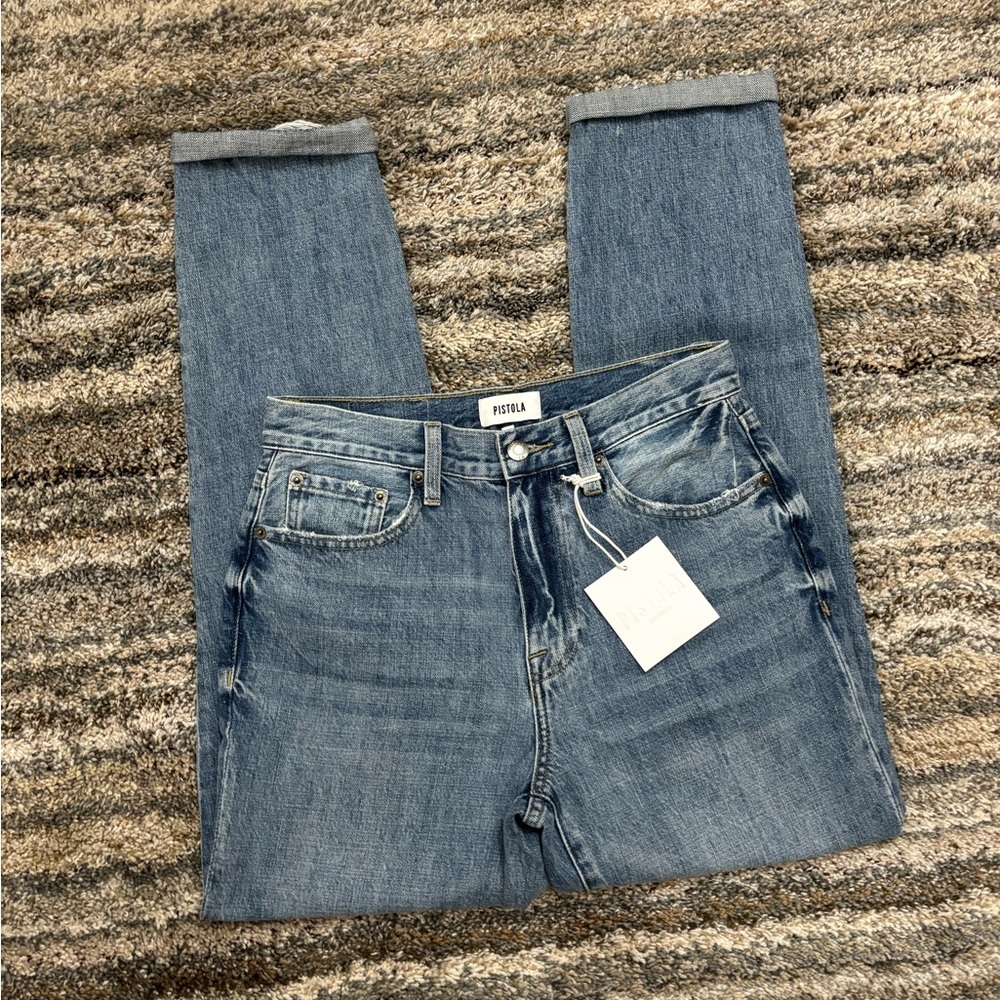 Pistola High Rise Relaxed Fit Jeans Sz 26 NWT | Pistola Presley High Rise Roller - Picture 7 of 13